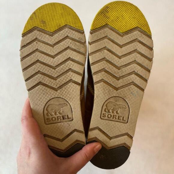 Sorel Suede Leopard Print Nutmeg Rylee Waterproof Boots Women 6 / Youth 4 - Picture 9 of 15